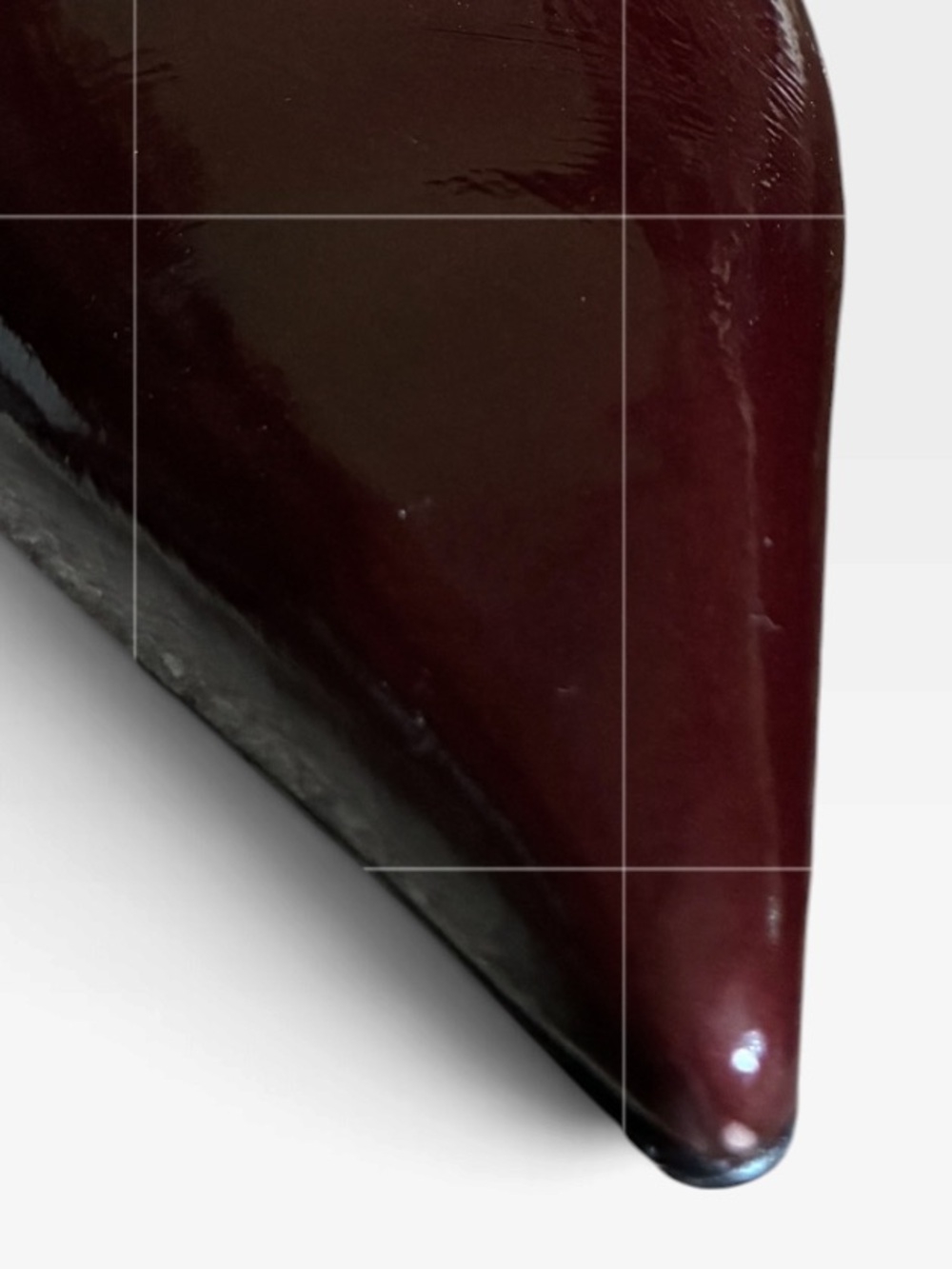 Schutz Elisha Burgundy Maplewood Patent Leather Slingback Pumps Gold Heels 10.5 - Picture 15 of 15